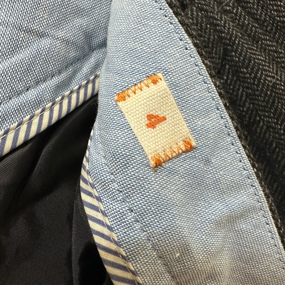 Land's End Canvas 1963 Woven Wool Short Shorts Herringbone Gray Size 4 Academia - Picture 8 of 10